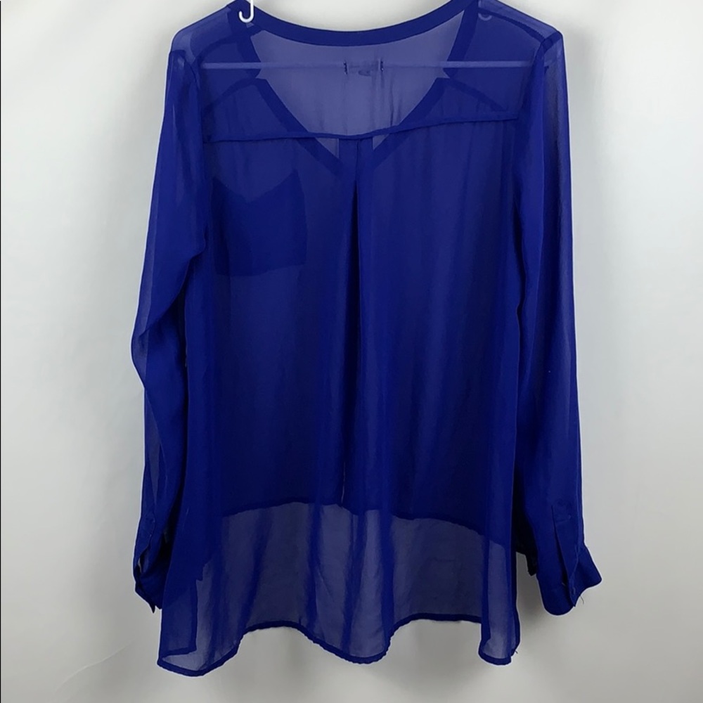 Silence + Noise Sheer Button Down Blouse - image 2